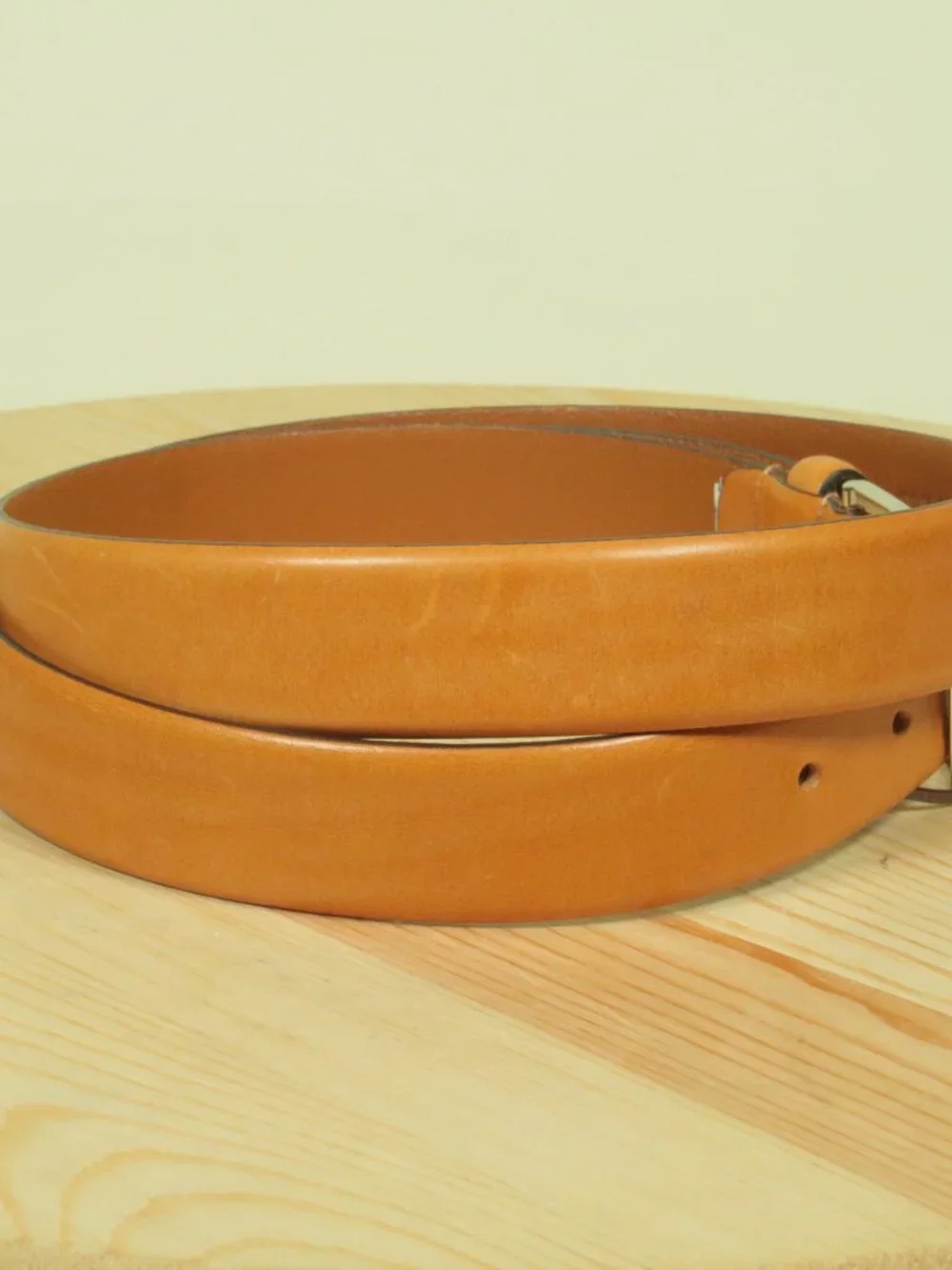 Hugo Boss Chuck-o Leather Dress Belt Mens 36 Light Tan